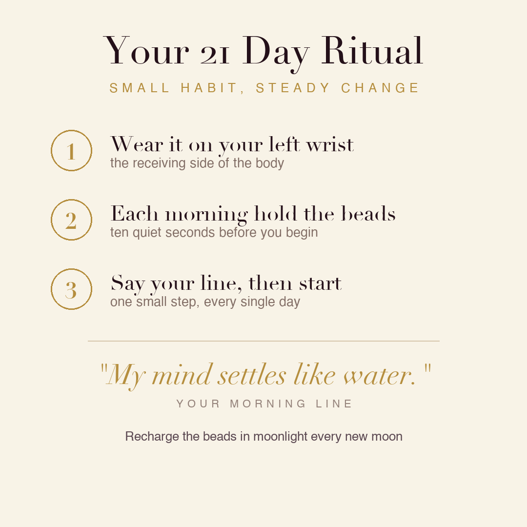 Calm Mind Bracelet 21 day ritual