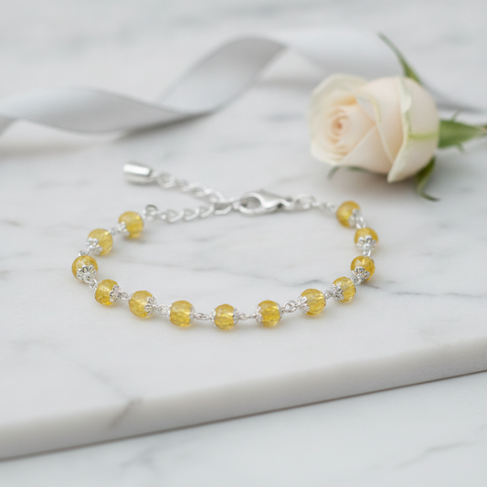 Citrine Silver Bracelet lifestyle hero