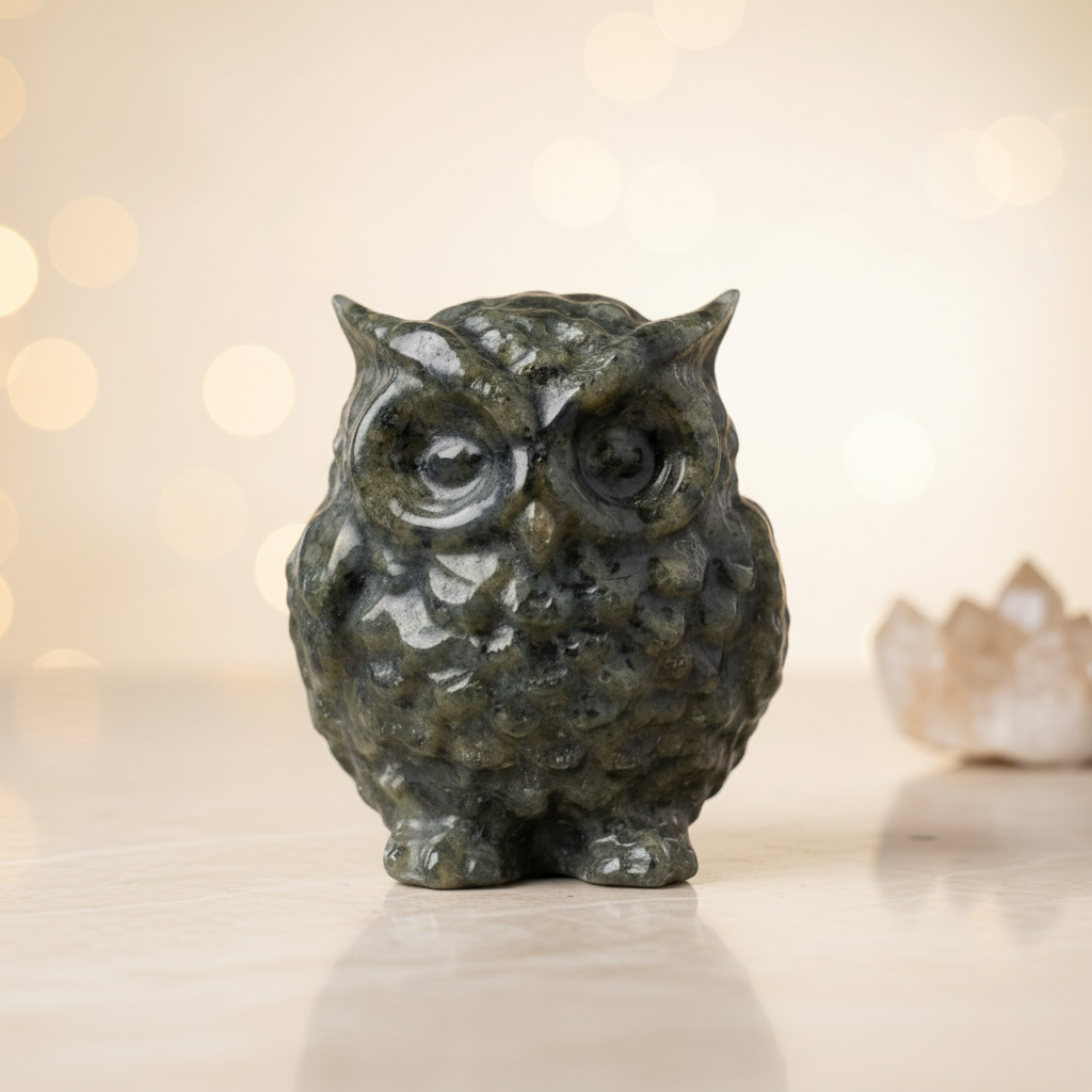 Wisdom Aura Pyrite Owl