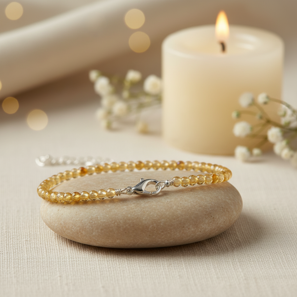 Radiant Aura Citrine Anklet