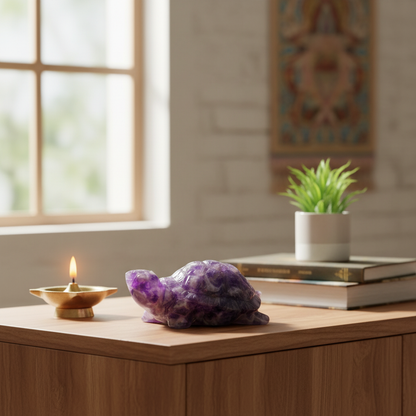 Serenity Aura Amethyst Turtle