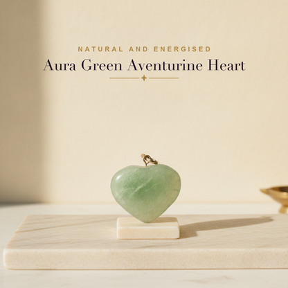 Green Aventurine Heart Pendant — lifestyle hero