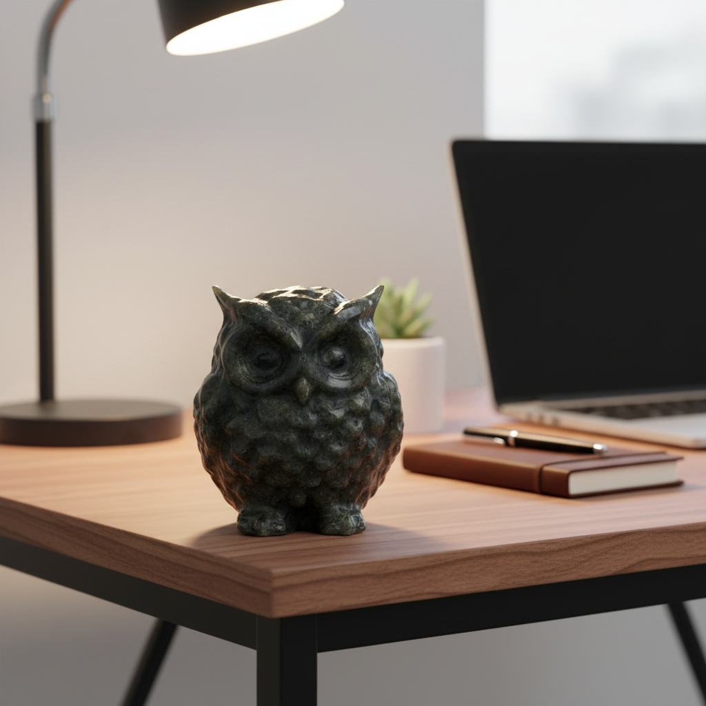 Wisdom Aura Pyrite Owl