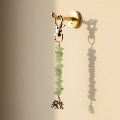Lucky Aura Green Aventurine Keychain