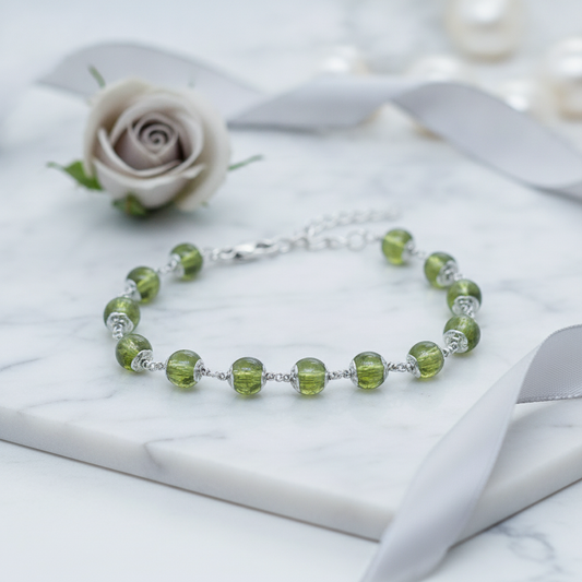 Peridot Silver Bracelet lifestyle hero