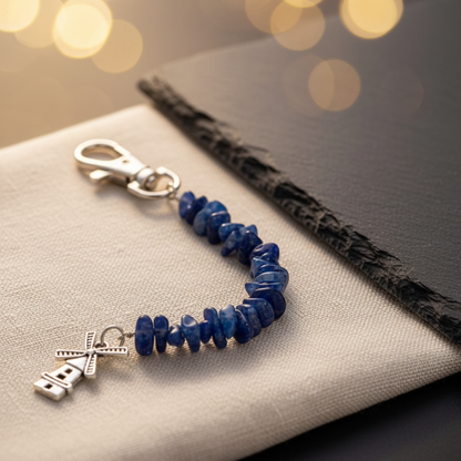 Clarity Aura Blue Aventurine Keychain