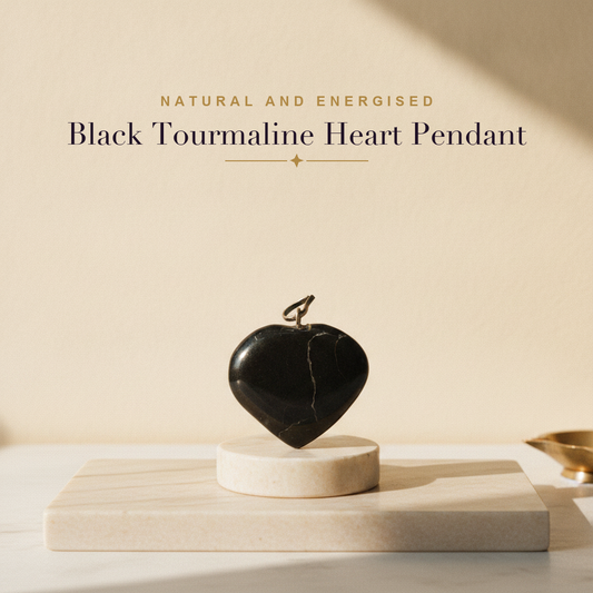Black Tourmaline Heart Pendant — lifestyle hero