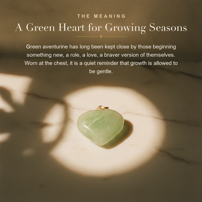 Green Aventurine Heart Pendant — the meaning