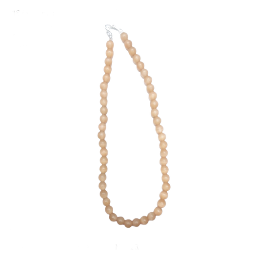 Aura Cream Selenite Mala (16 inch, Natural & Energised)