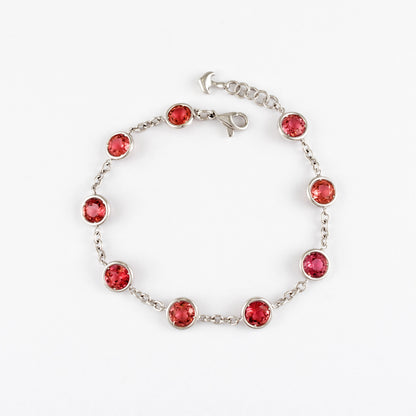 Red Jasper Silver Bracelet