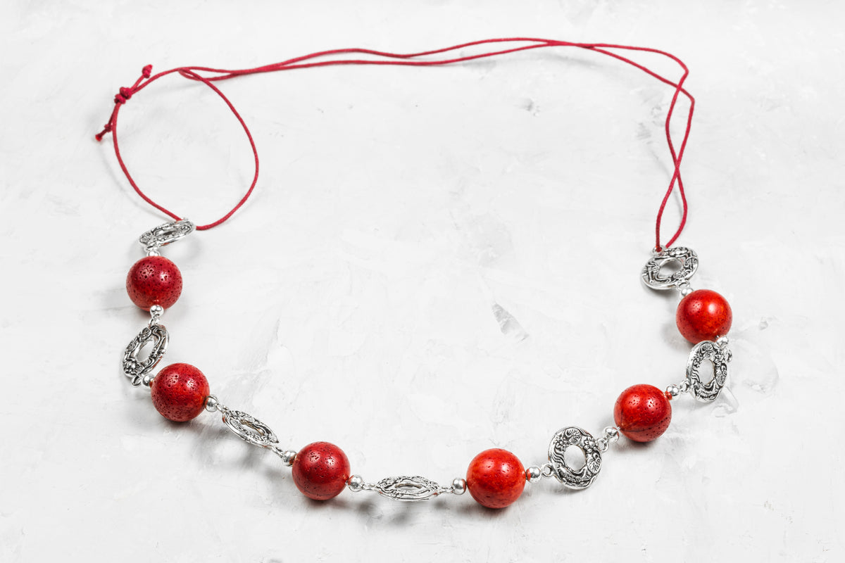 Red Jasper Silver Bracelet