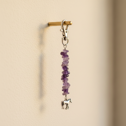 Calm Aura Amethyst Keychain