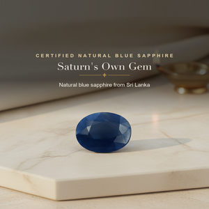 Certified Natural Blue Sapphire Stone (Premium) - Sri Lanka (Saturn's Gem)