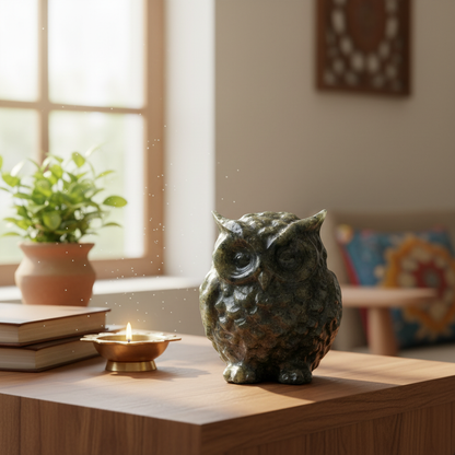 Wisdom Aura Pyrite Owl