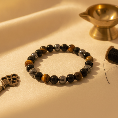 Suraksha Kavach Combo (Black Tourmaline + Triple Protection + Black Obsidian Mala)