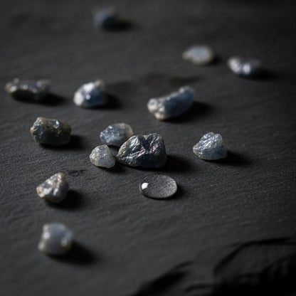 Jal Pravah Blue Sapphire - macro