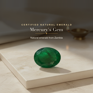 Certified Natural Emerald Stone (Premium) - Zambian (Mercury's Gem)