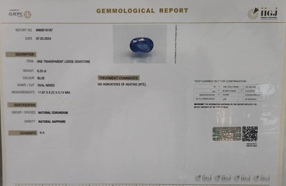 Blue Sapphire (Premium AAA) - Sri Lanka