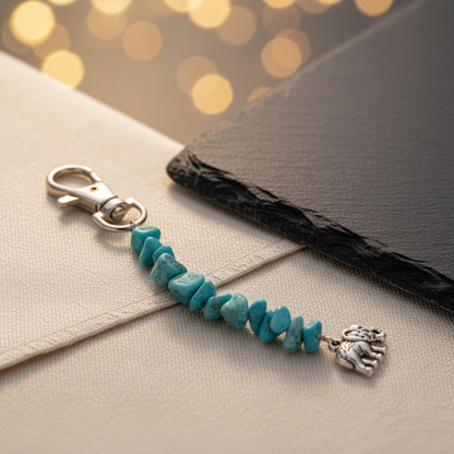 Shield Aura Turquoise Keychain