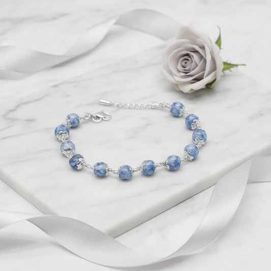 Lapis Silver Bracelet lifestyle hero