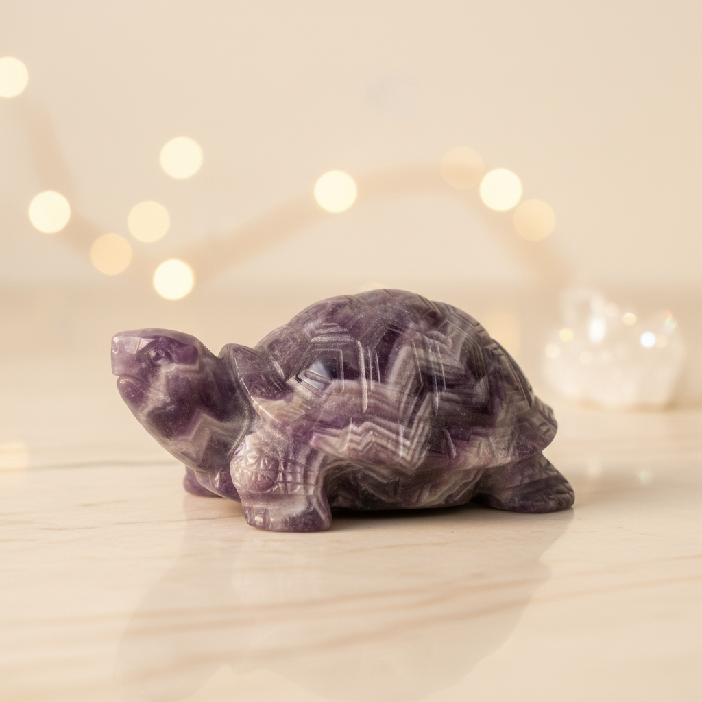 Serenity Aura Amethyst Turtle