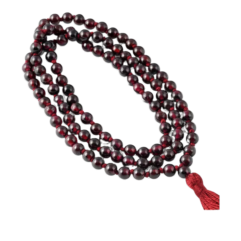 Aura Garnet Jap Mala (108 Beads, Energised)
