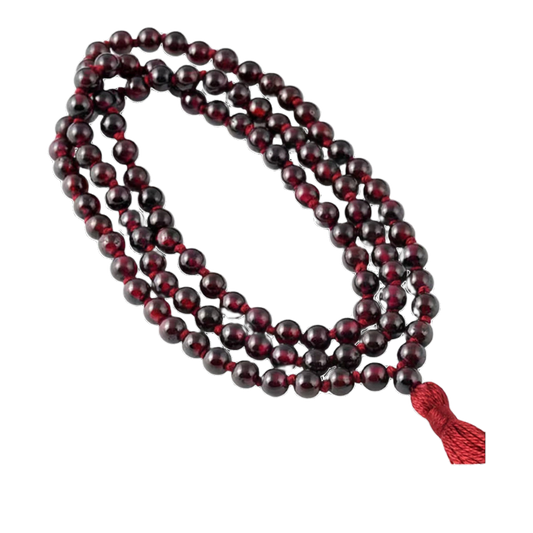 Aura Garnet Jap Mala (108 Beads, Energised)
