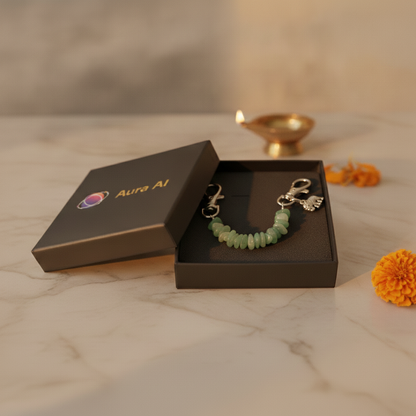 Lucky Carry Combo (Pyrite Bracelet + Green Aventurine Keychain) (Lab Certified)