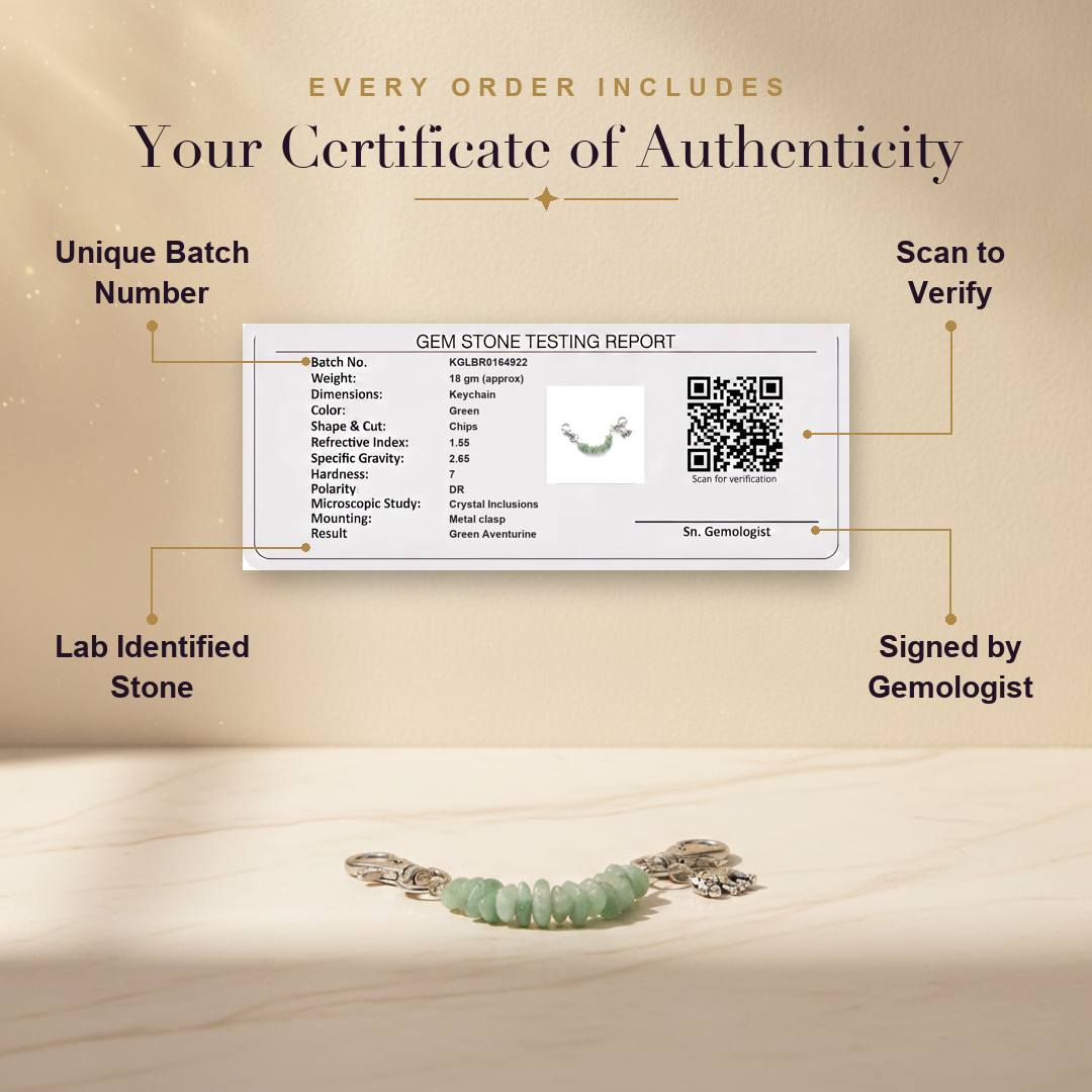 Lucky Carry Combo (Pyrite Bracelet + Green Aventurine Keychain) (Lab Certified)