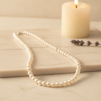 Naari Shakti Combo (Moonstone + Rose Quartz Bracelet + Pearl Mala) (Lab Certified)
