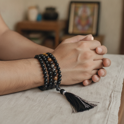 Suraksha Kavach Combo (Black Tourmaline + Triple Protection + Black Obsidian Mala)