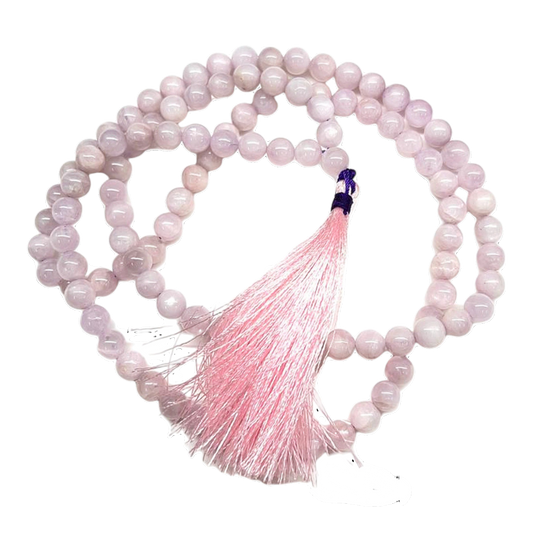 Aura Kunzite Jap Mala (108 Beads, Energised)