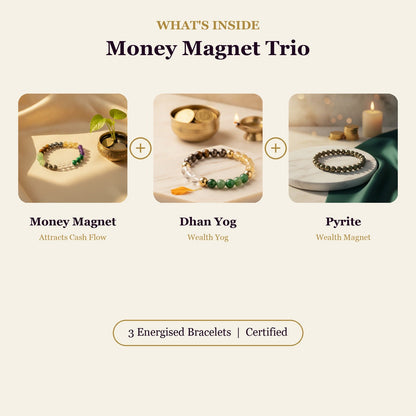 Money Magnet Trio (Money Magnet + Dhan Yog + Pyrite)