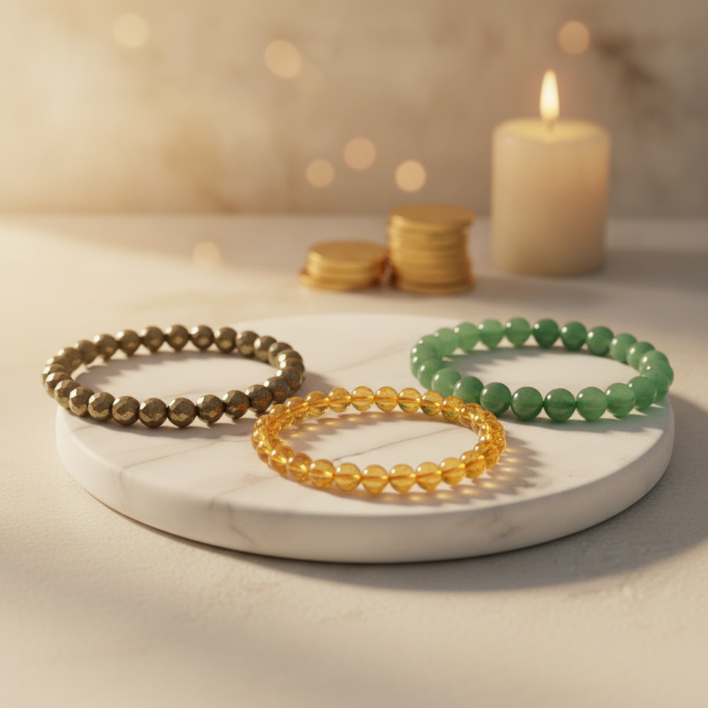 Midas Touch Trio (Pyrite + Citrine + Green Aventurine)
