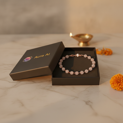 Naari Shakti Combo (Moonstone + Rose Quartz Bracelet + Pearl Mala) (Lab Certified)