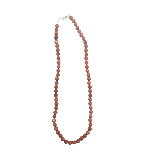 Aura Goldstone Mala (16 inch, Natural & Energised)