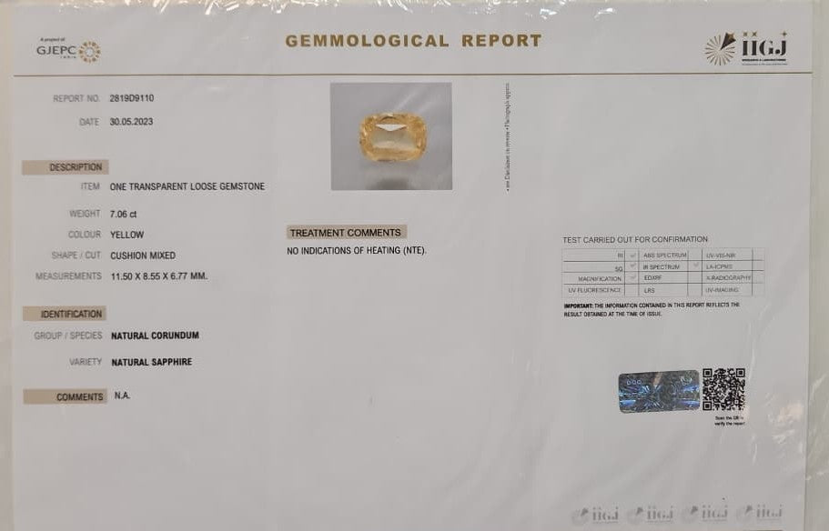 Yellow Sapphire (Regular) - Bangkok